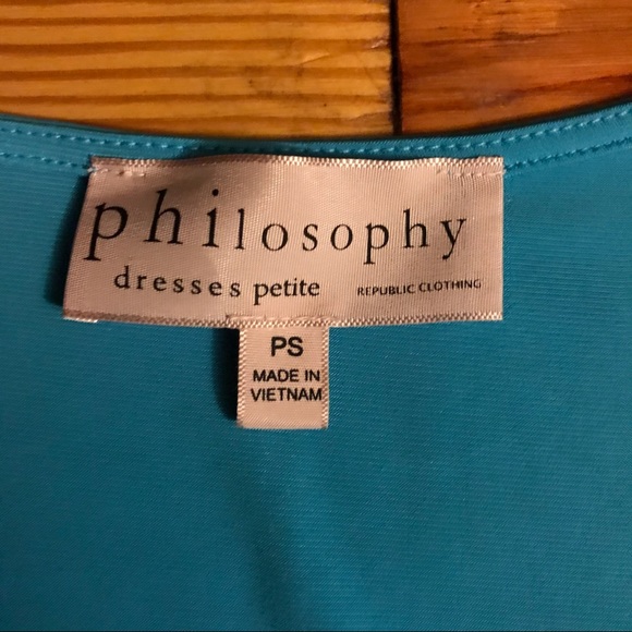 Philosophy Teal Faux Wrap Bodice Sleeveless Princess Dress, EUC, SP - Picture 5 of 12